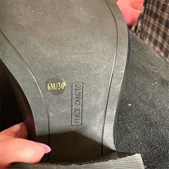 Vince Camuto Women's Petran Pewter Booties Size 6M Studded Block Heel - Picture 7 of 7